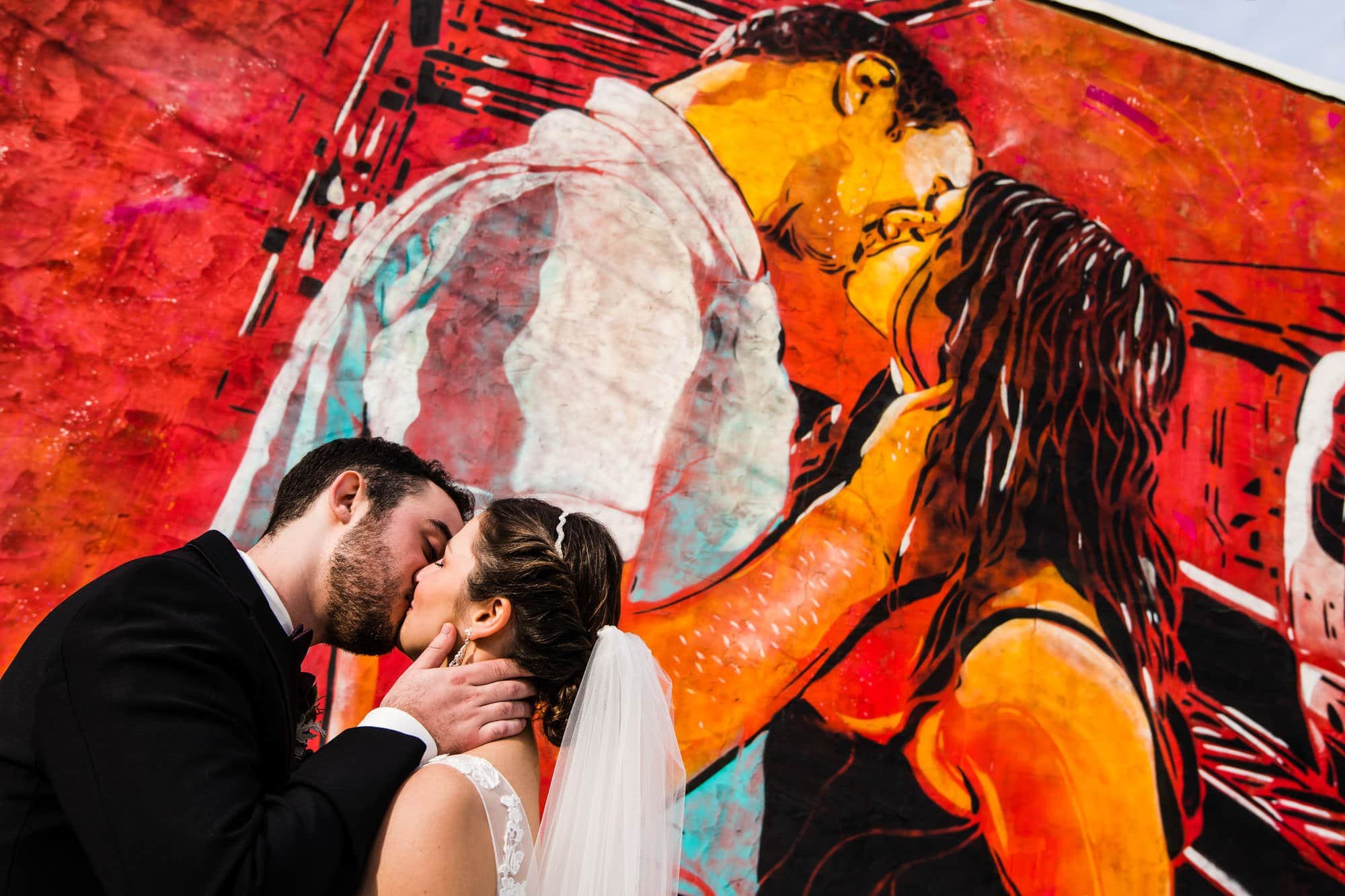 The Bond Wedding Kiss Mural in York, PA